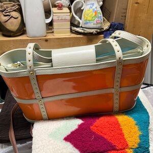 Maxx New York Orange and Cream Tote